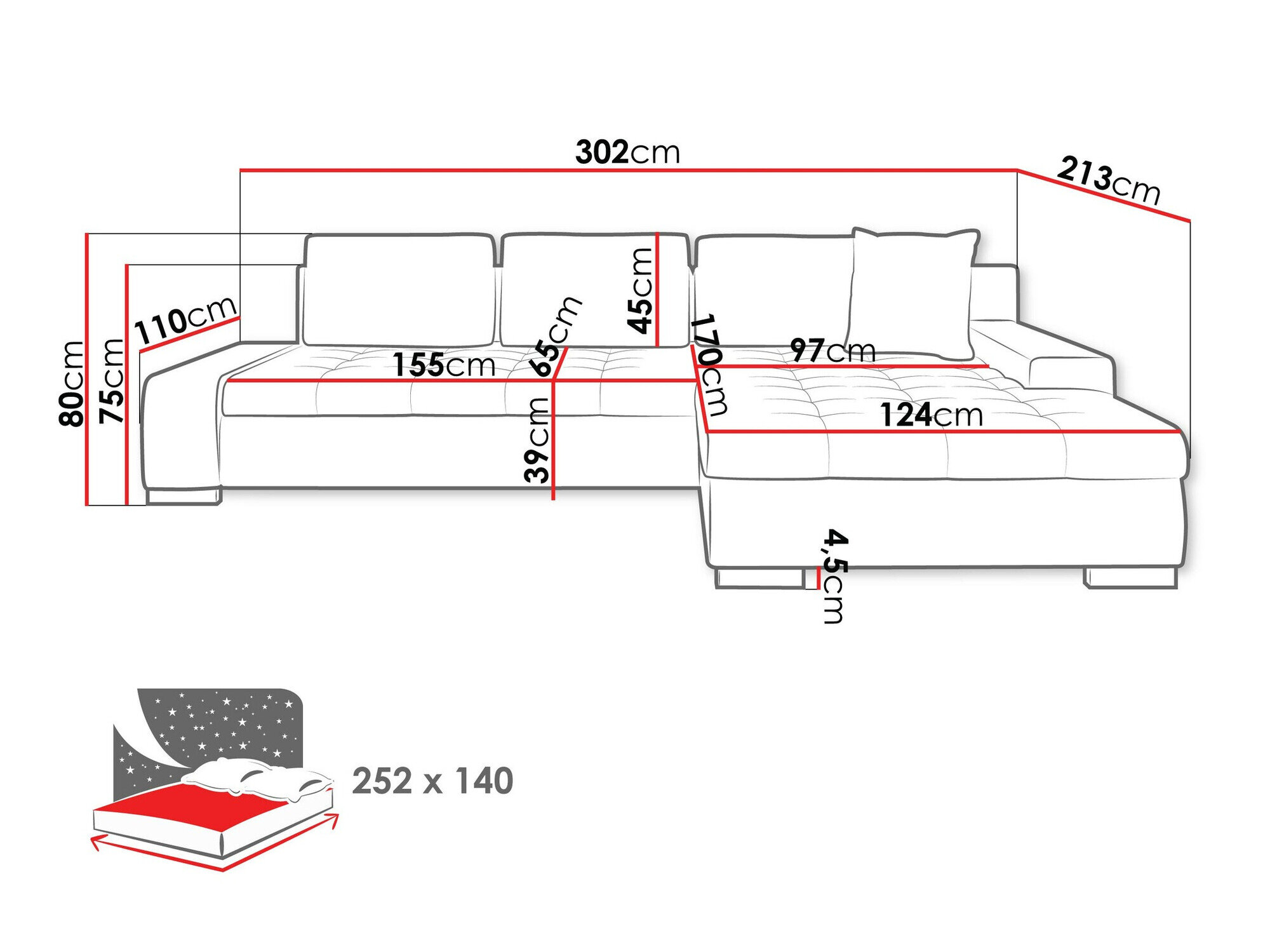 Hjørnesofa Comfivo Nitor II (Wave 05)