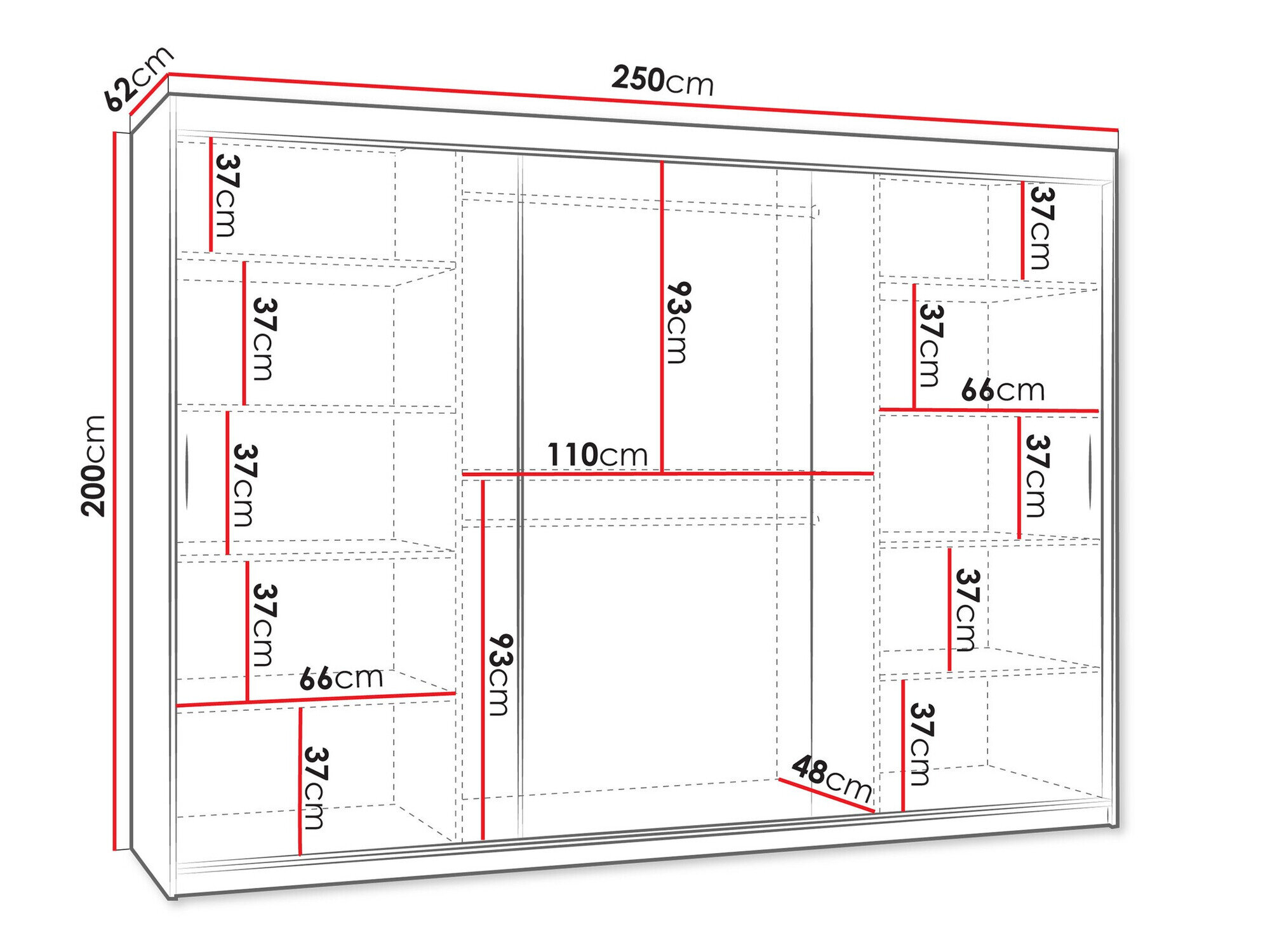 Riidekapp Hartford 508 (Valge)