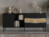 Dressoir Monevare 101 (Zwart + Wotan eik)