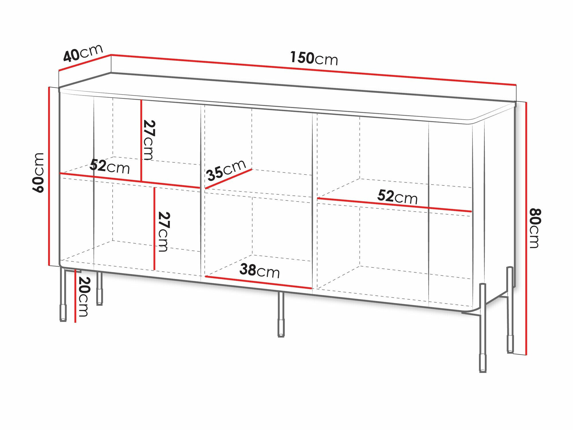 Dressoir Nobilitas (Wit)
