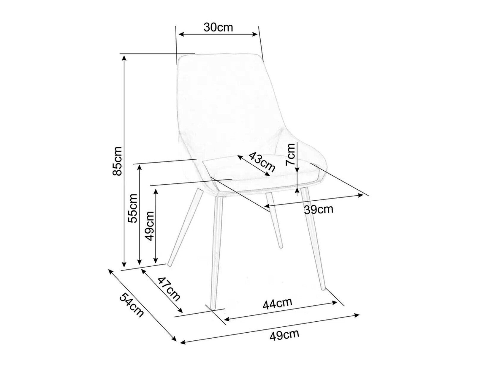 Stol Detroit 745 (Grå)