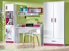 Kledingkast Sorviru 103 (Wit + Roze)