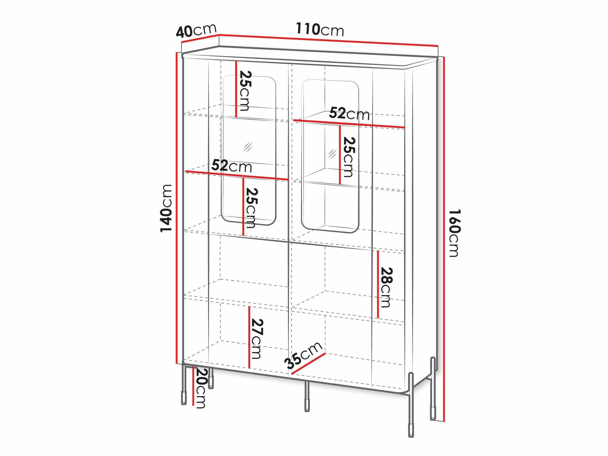 Reol Nobilitas (Hvid)