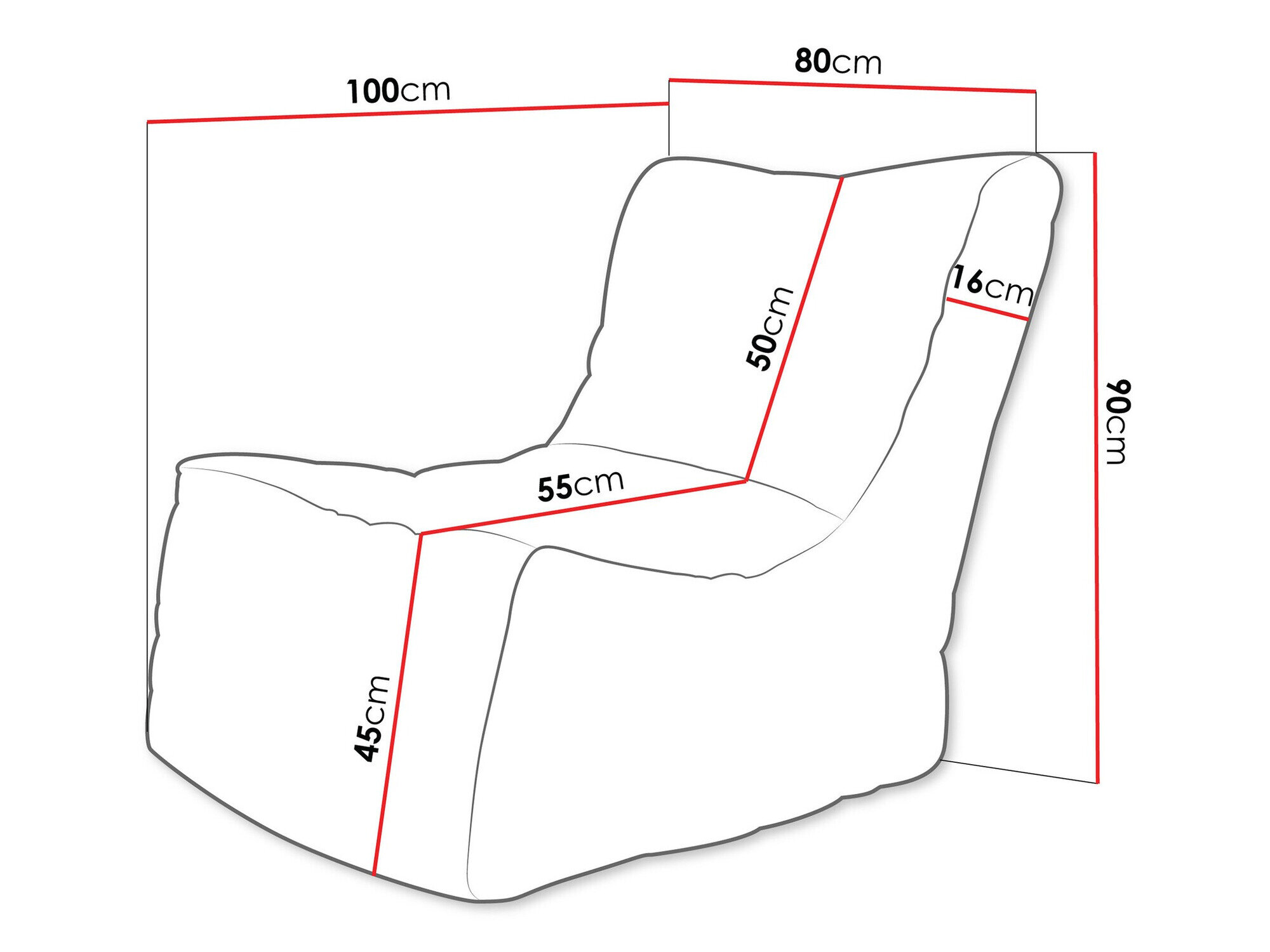 Sækkestol Rockford 102 (Poso 43)