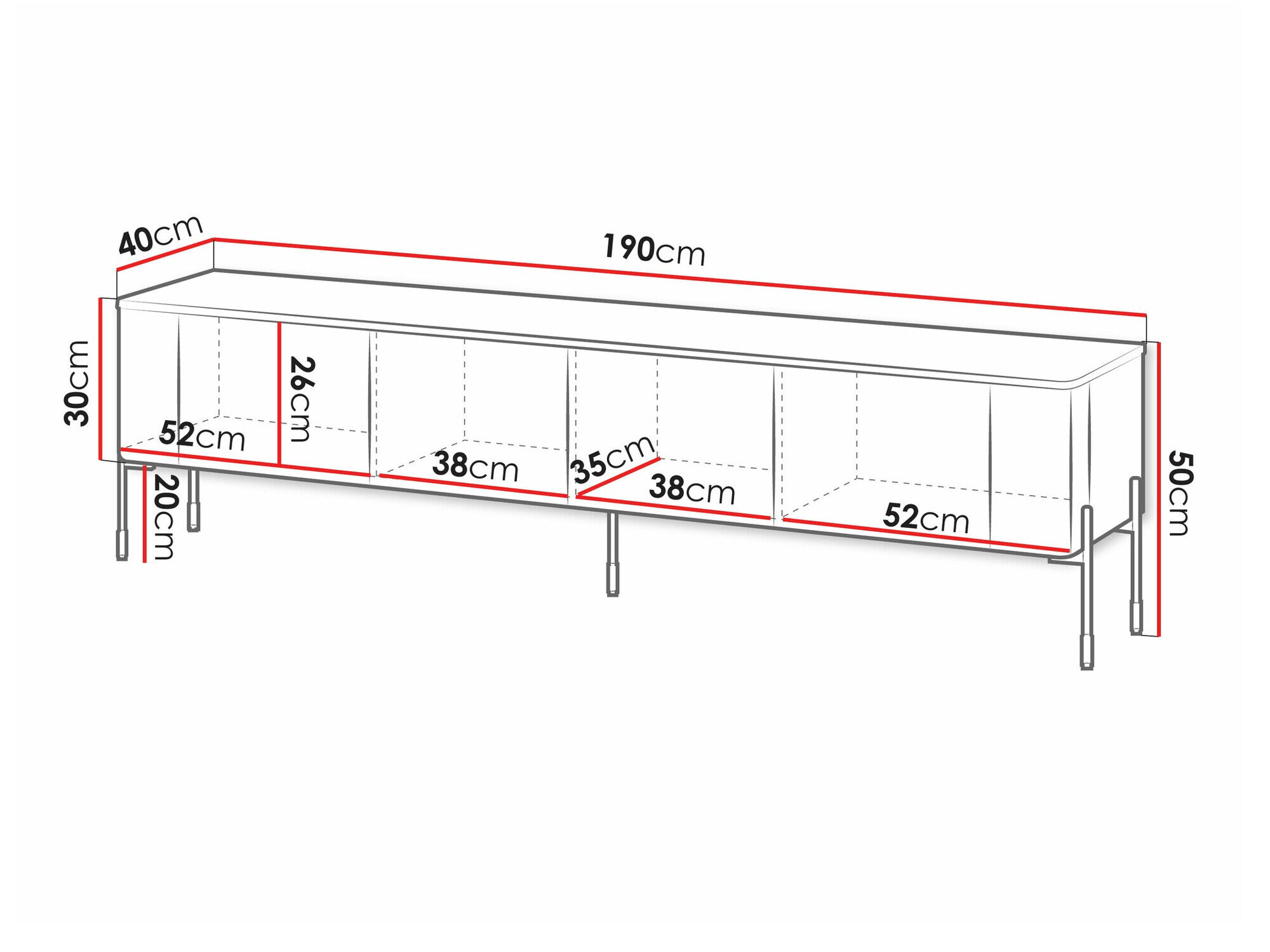 TV-bord Mavnue 102 (Sort)