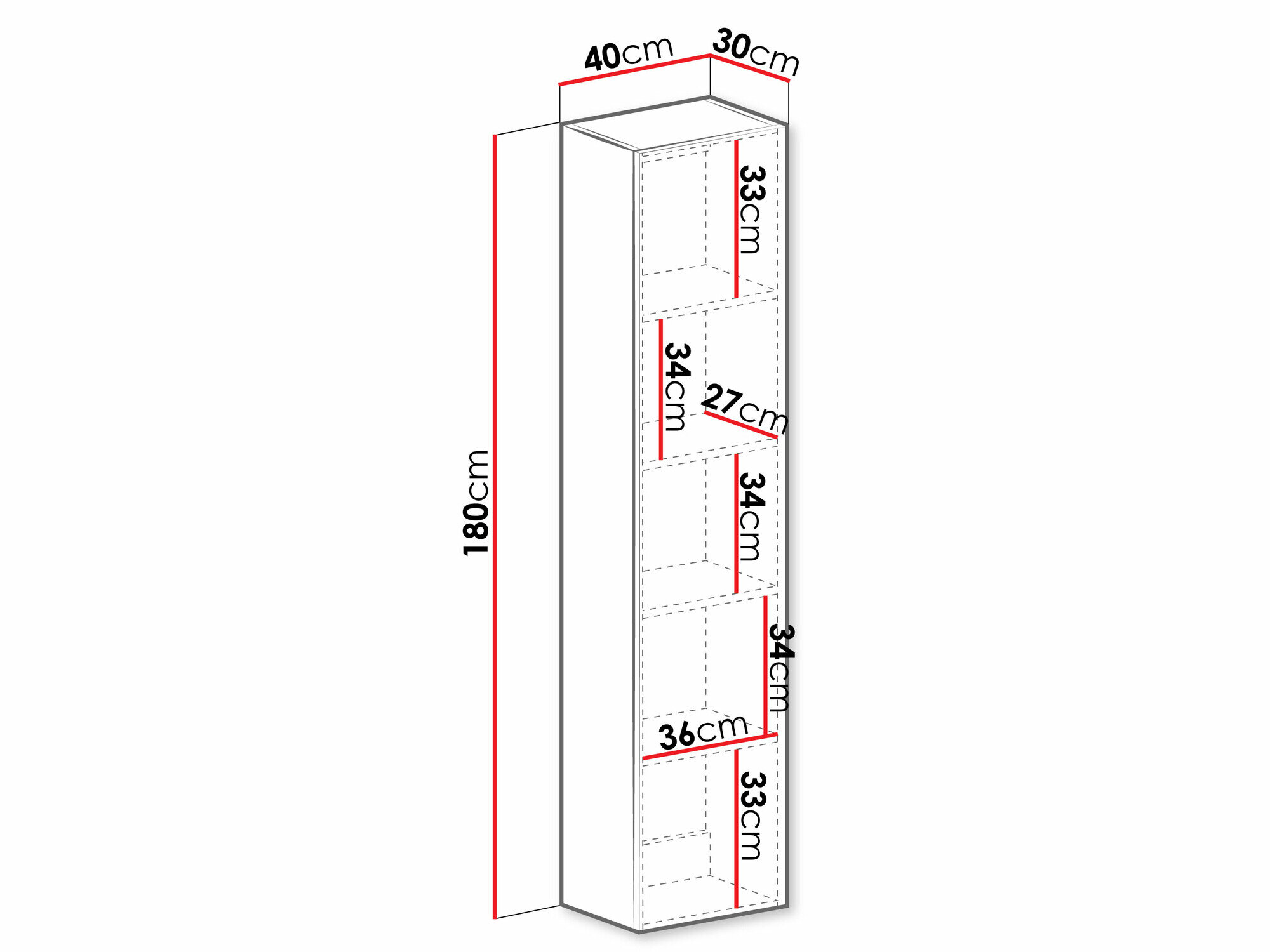 Wandplank Vilrin II (Wit + Glanzend wit)