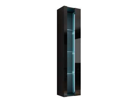 Wandplank Vilrin V (Zwart + Glanzend zwart)