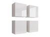 Kasten set Vilrin (Wit + Glanzend wit)