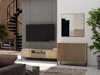 Sideboard Orlsone 108 (Schwarz + Artisan Eichenholzoptik)