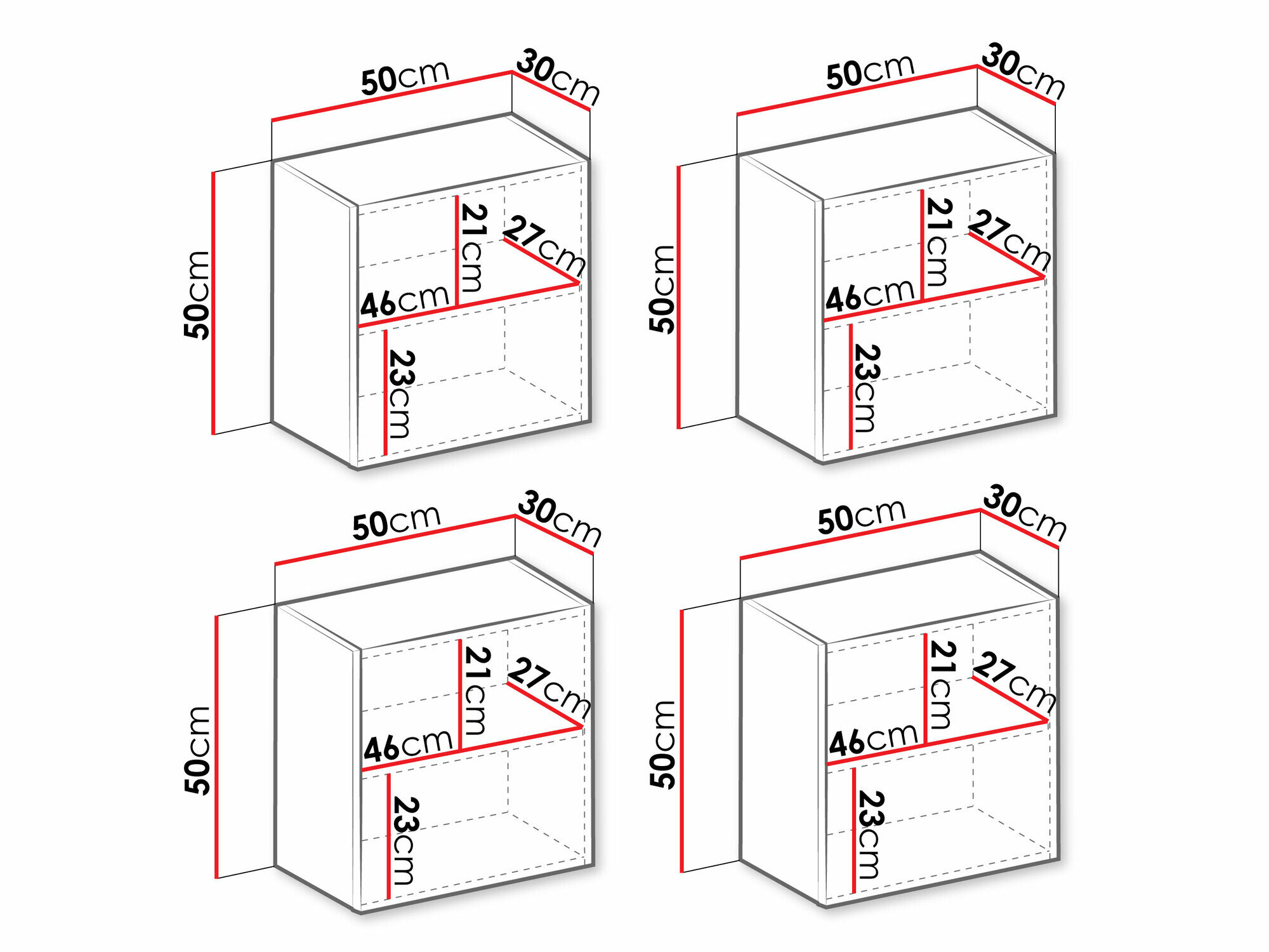 Skabssæt Vilrin (Sort + Blank sort)