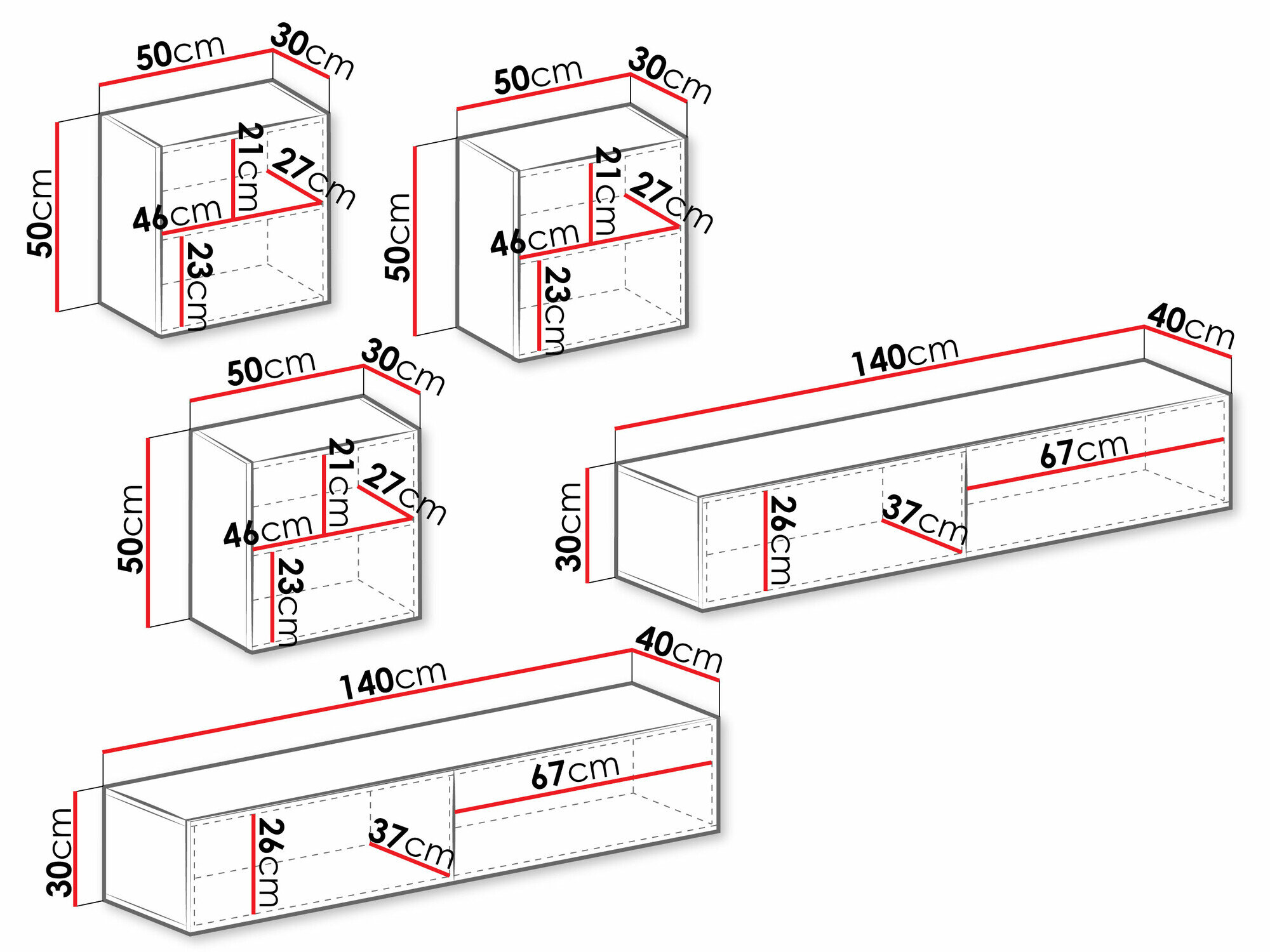 Stuemøbelsæt Venenou 108 (Sort + Blank sort)