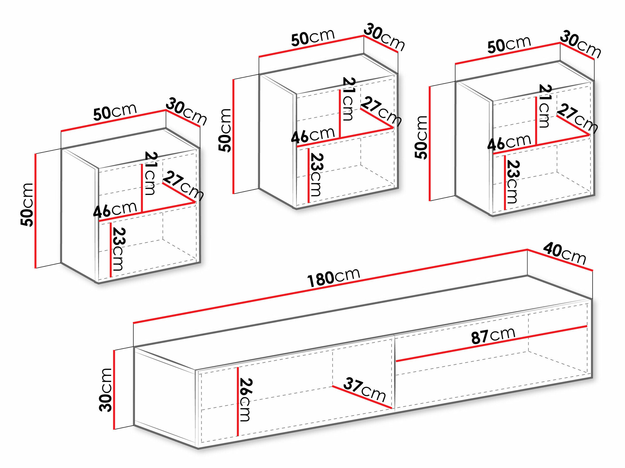 Stuemøbelsæt Vilrin IV (Sort + Wotan eg)