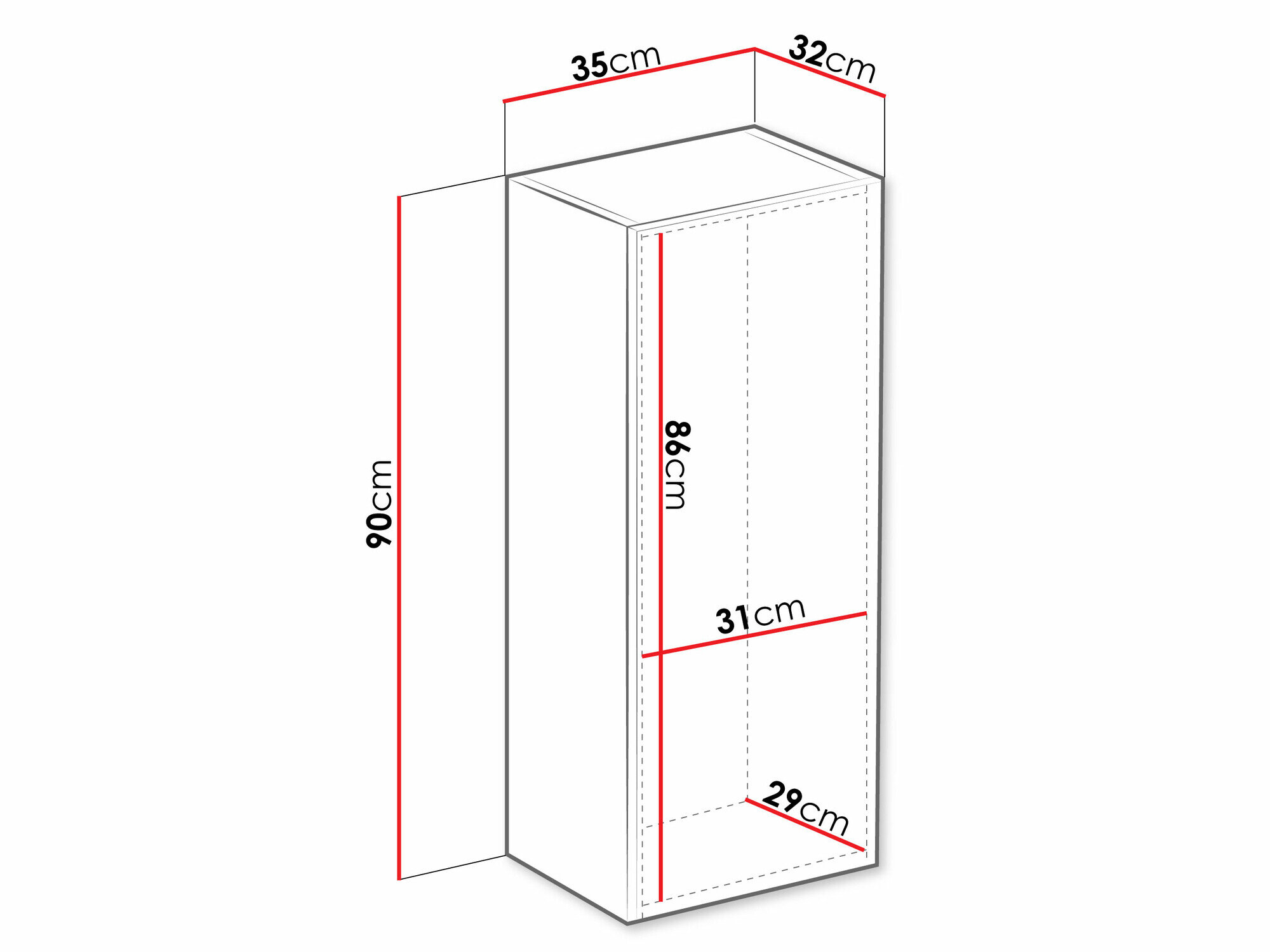 Vægskab Venenou 131 (Sort + Wotan eg)