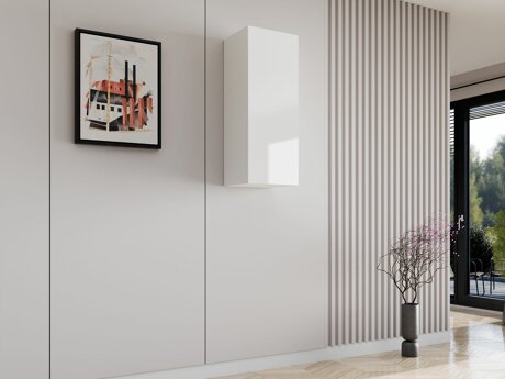 Wandkast Vilrin VI (Wit + Glanzend wit)