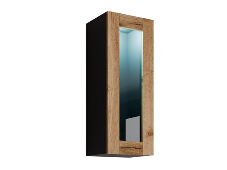 Wandkast Vilrin VII (Zwart + Wotan eik)