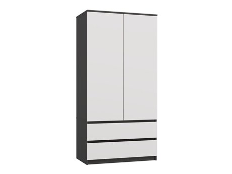 Kledingkast Elbvelu 116 (Wit + Antraciet)