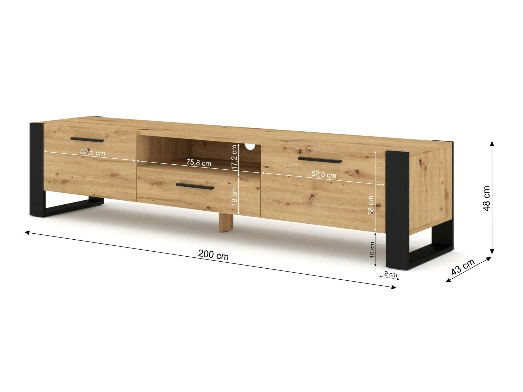 TV-bord Cordoro 101 (Mørkt træ)