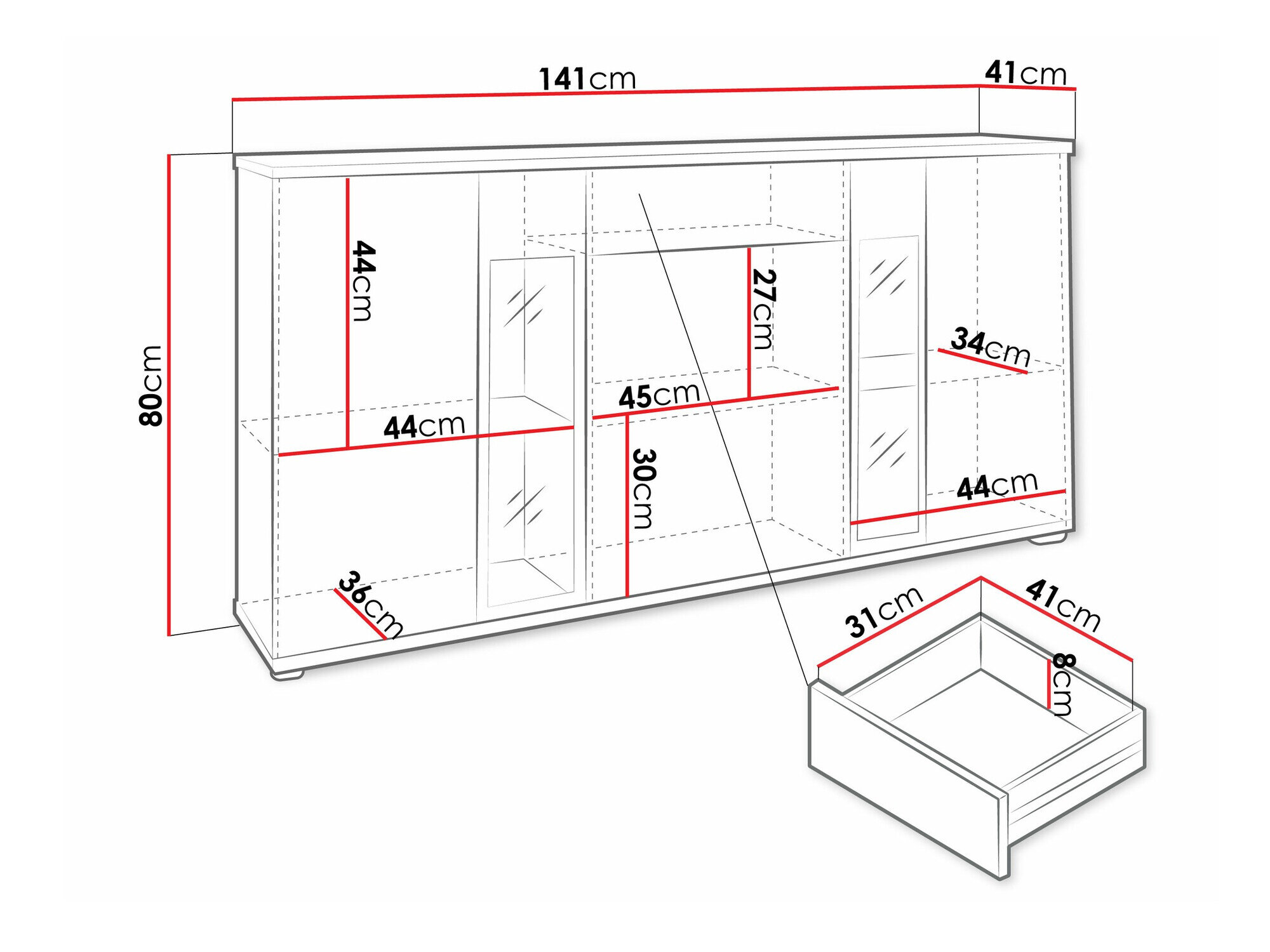 Kommode Genio (Sonoma eg)