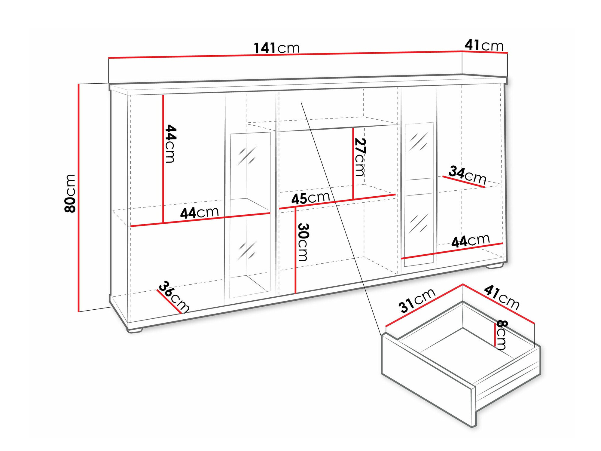 Kommode Tucson 114 (Lefkas eg)