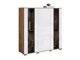 Dressoir Torcame 100 (Wotan eik + Glanzend wit)
