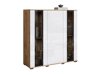 Dressoir Torcame 100 (Wotan eik + Glanzend wit)