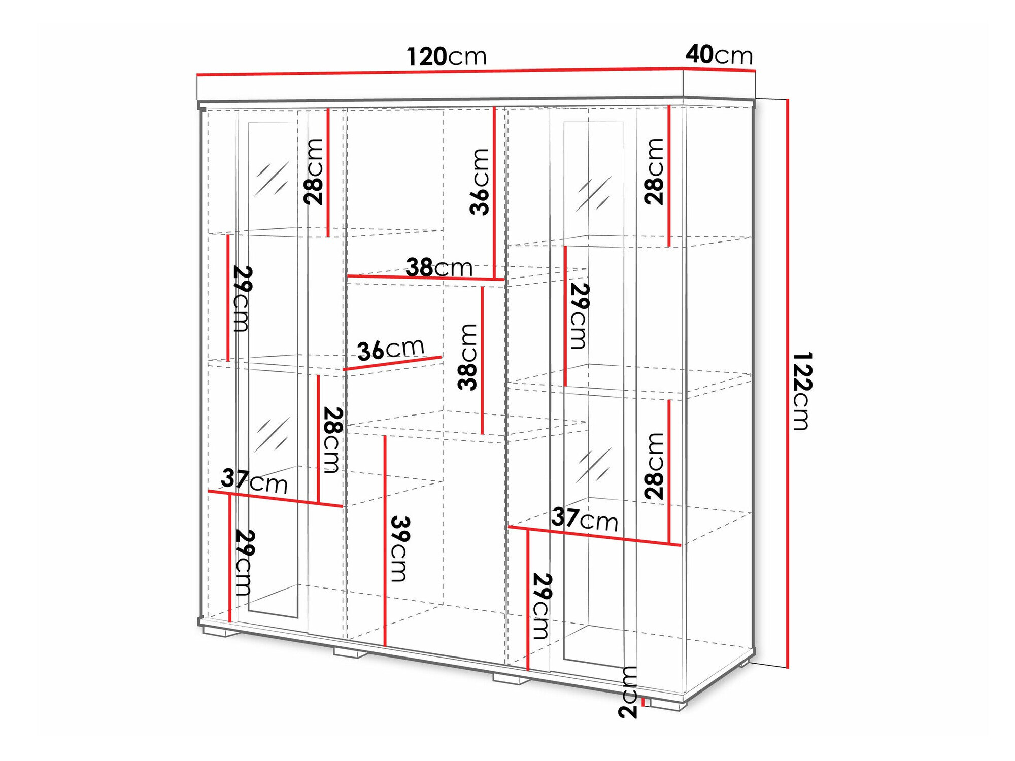 Dressoir Torcame 100 (Zwart)