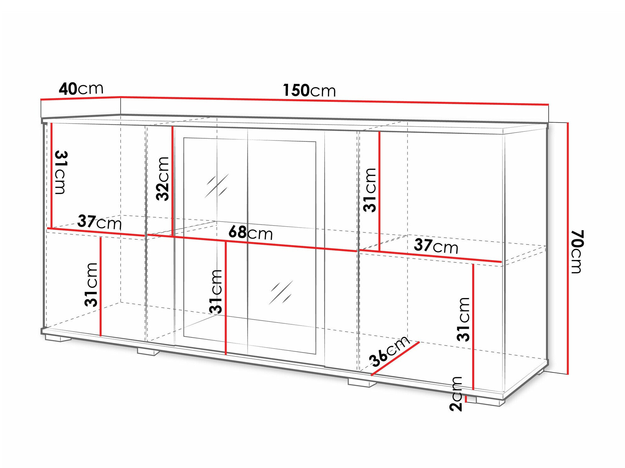 Skænk Torcame 102 (Sort)