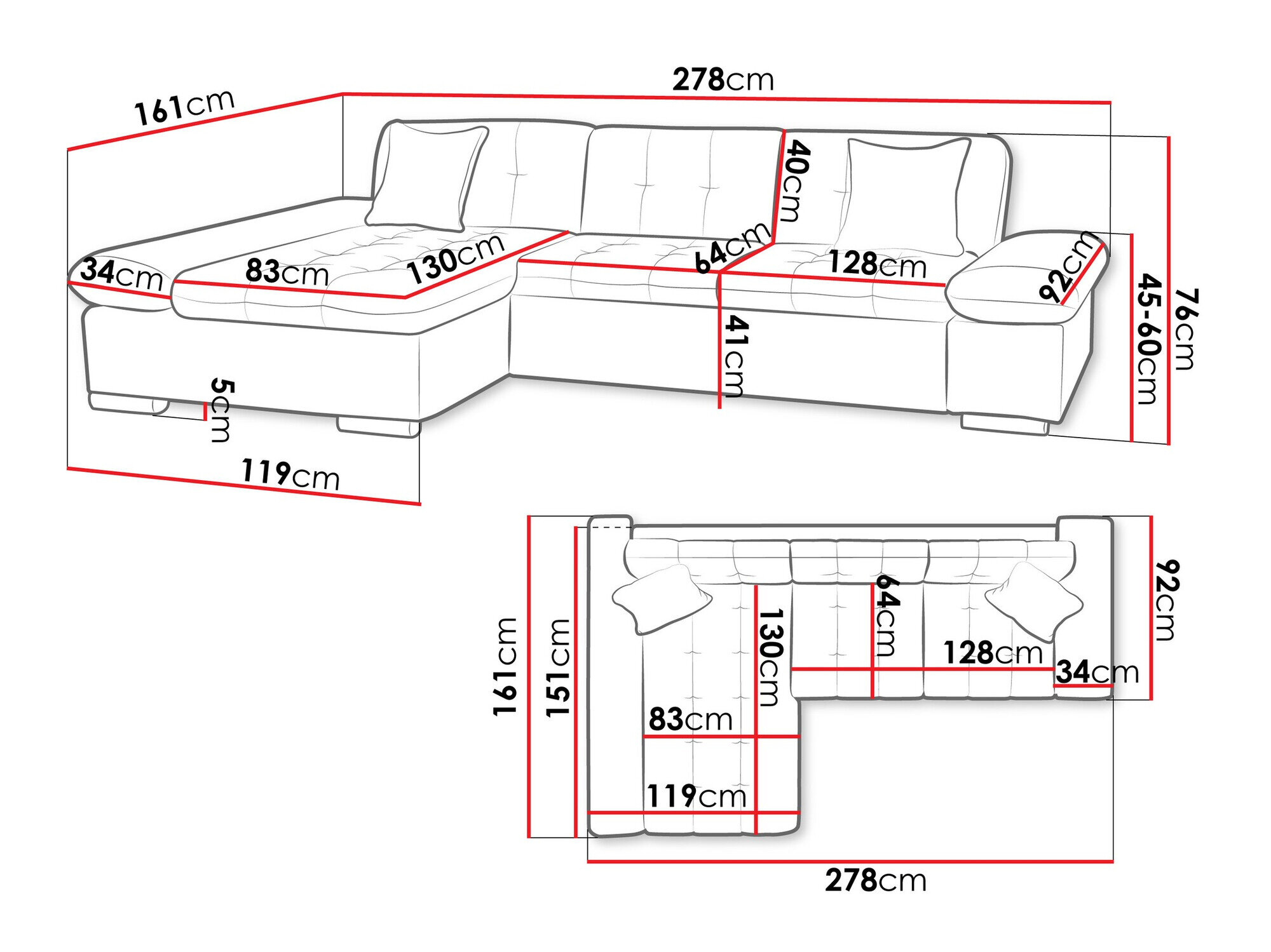 Hjørnesofa Comfivo 219 (Boucle Baloo 2073)