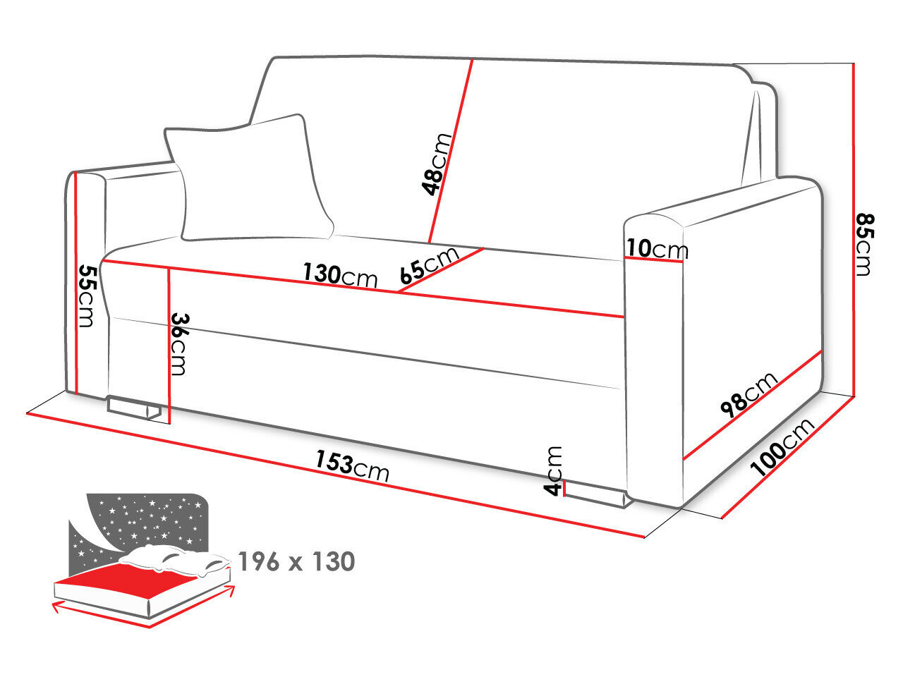 Sovesofa Solrin III (Tilia 01)