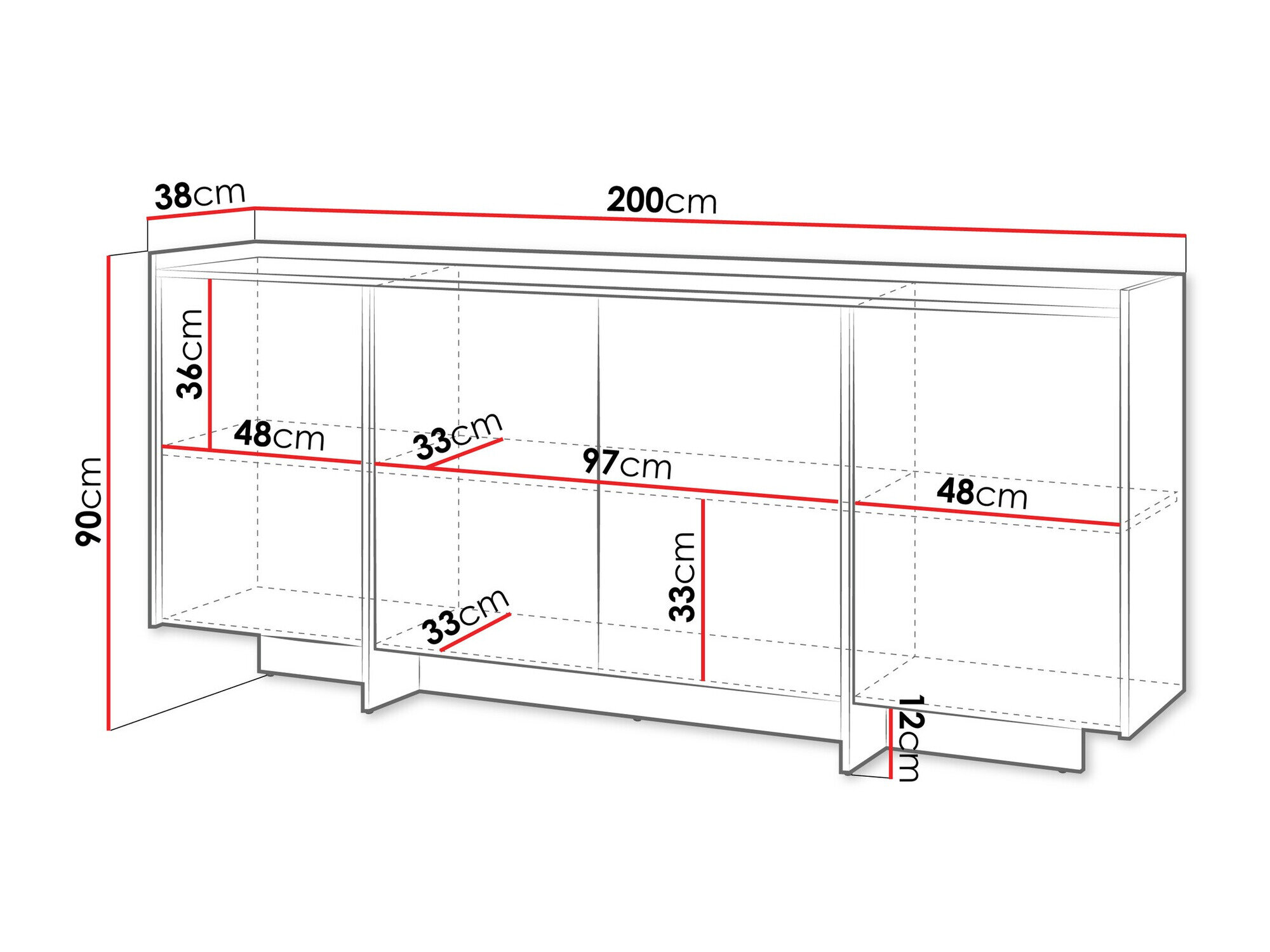 Skænk Filus (Mørk eg)