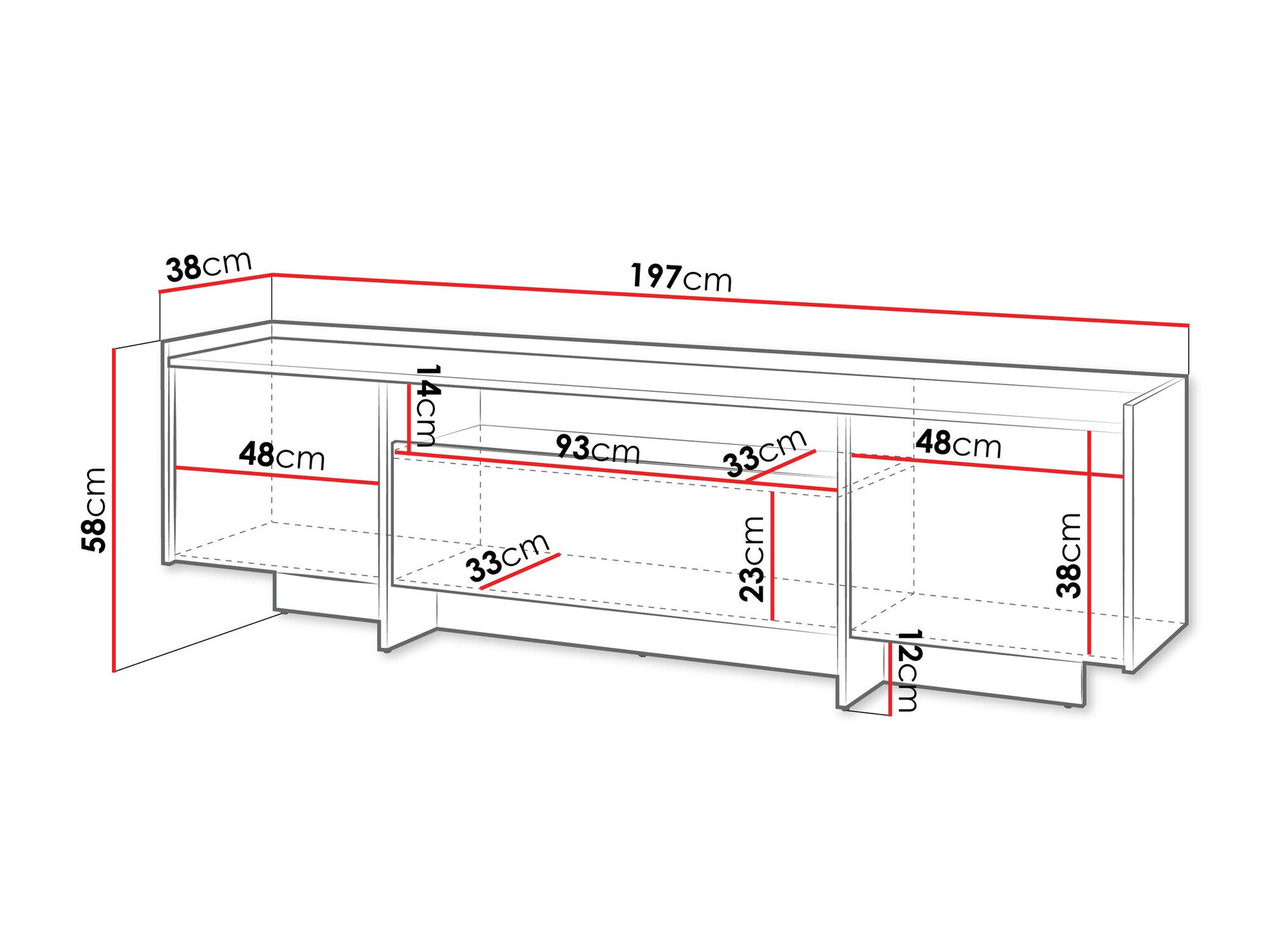 TV-bord Parma 105 (Egetræ)