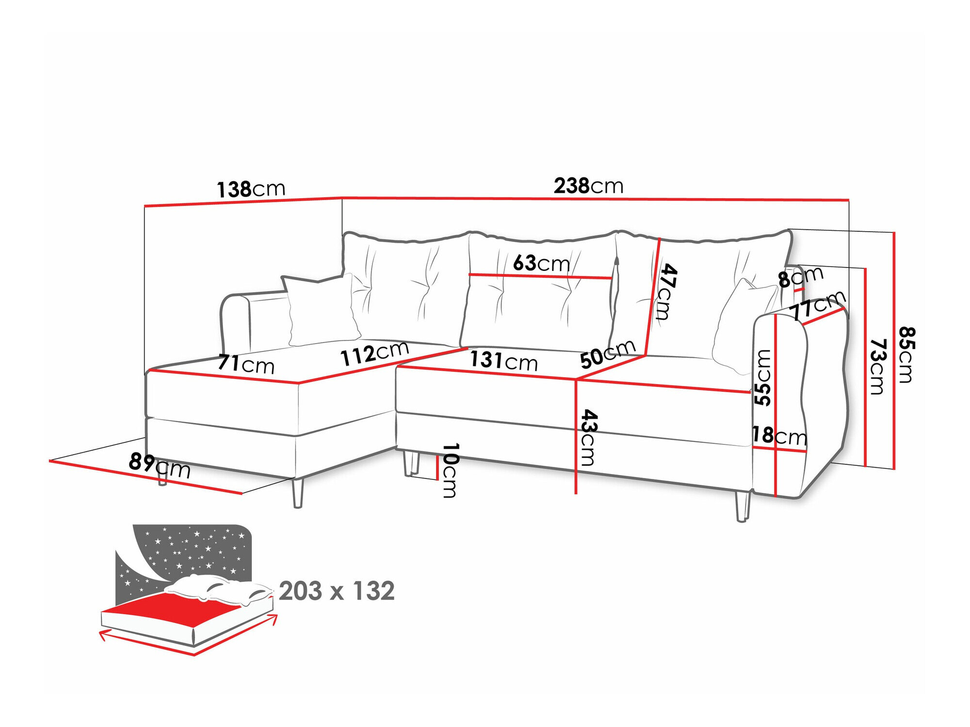 Hjørnesofa Veldala 102 (Manila 02)