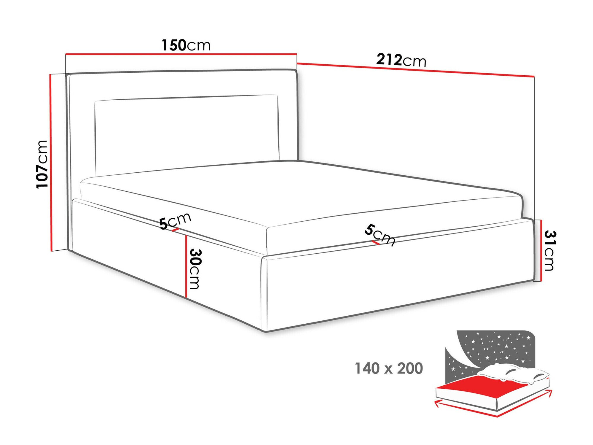 Bed Arsura (Coral 45)