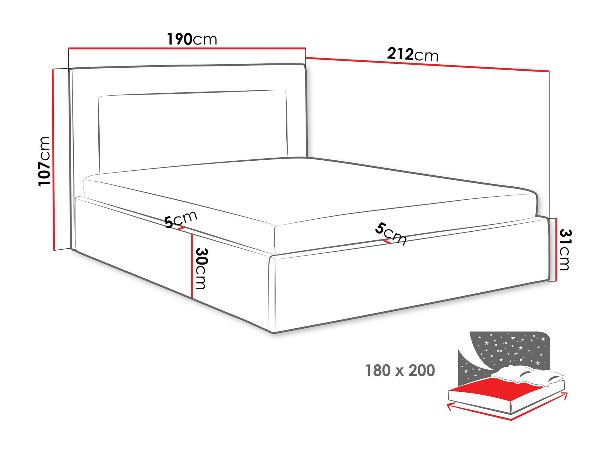Bed Arsura (Coral 55)