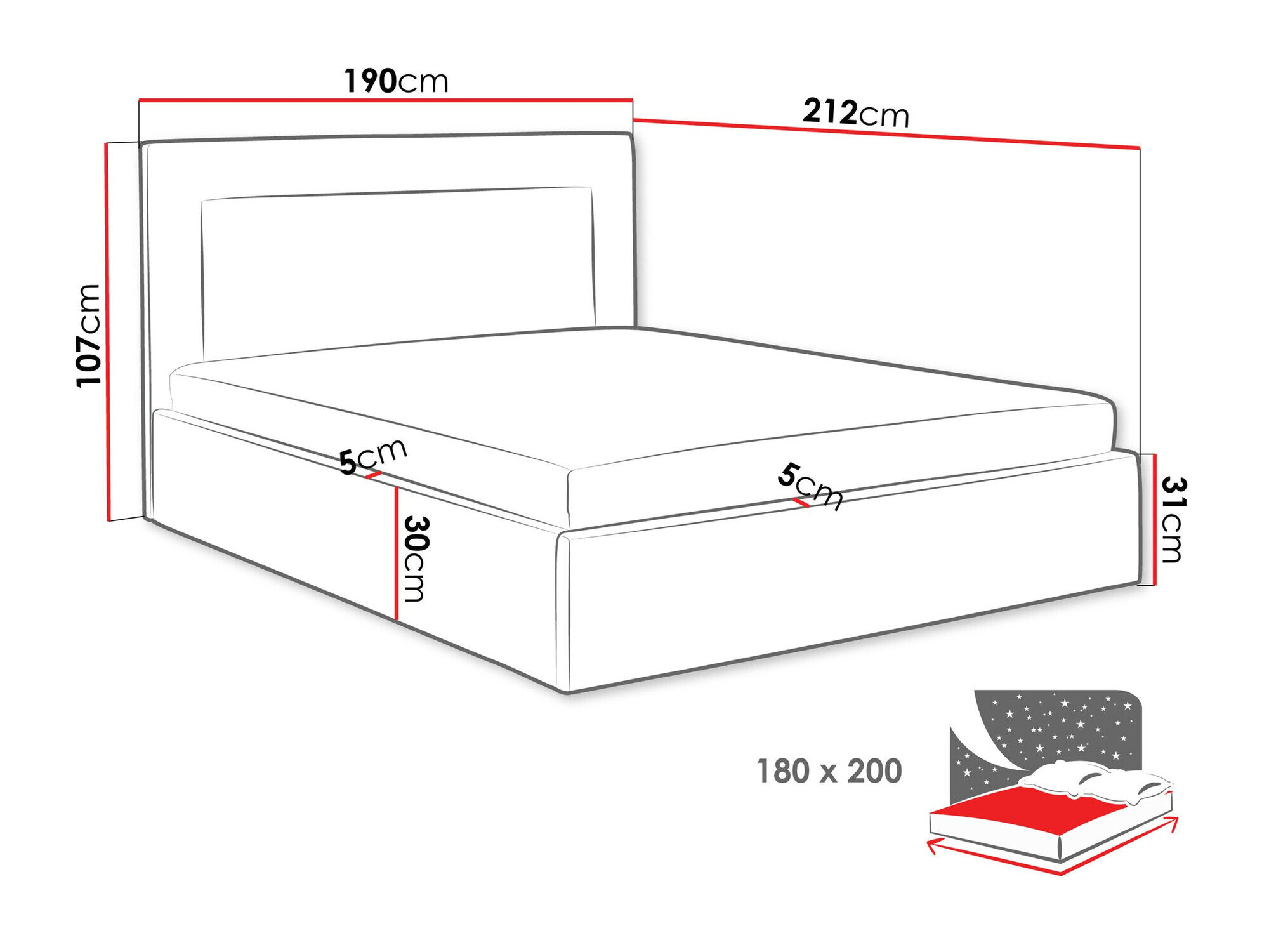 Bed Arsura (Coral 65)