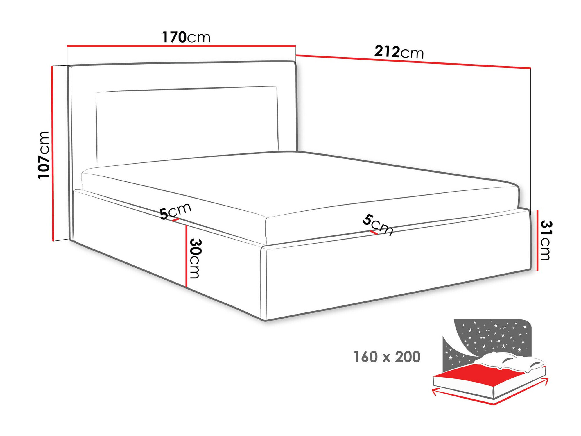 Bed Arsura (Coral 75)