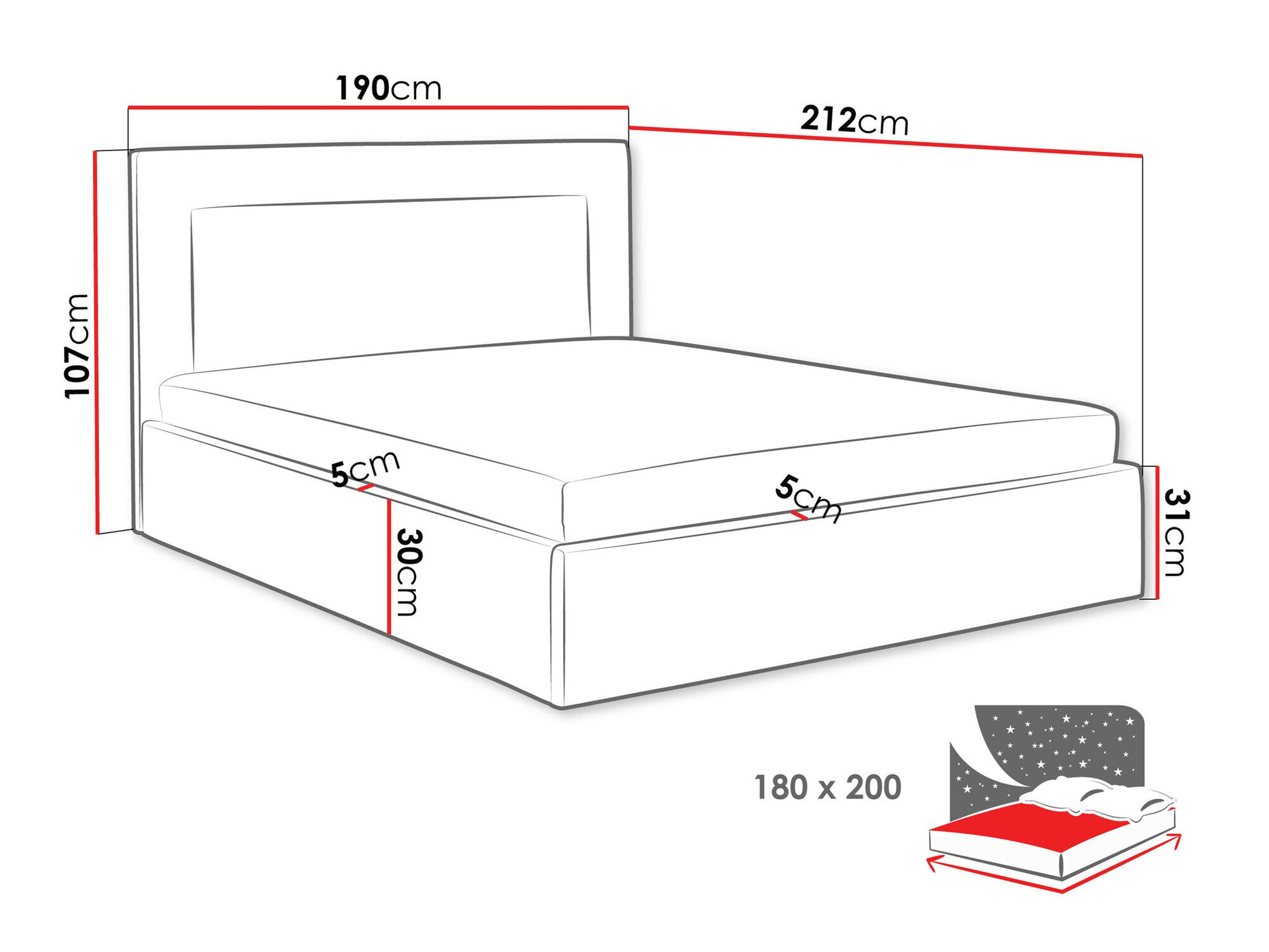 Bed Arsura (Coral 80)