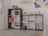 Boekenkast Mandeville 287 (Wit + Antraciet)