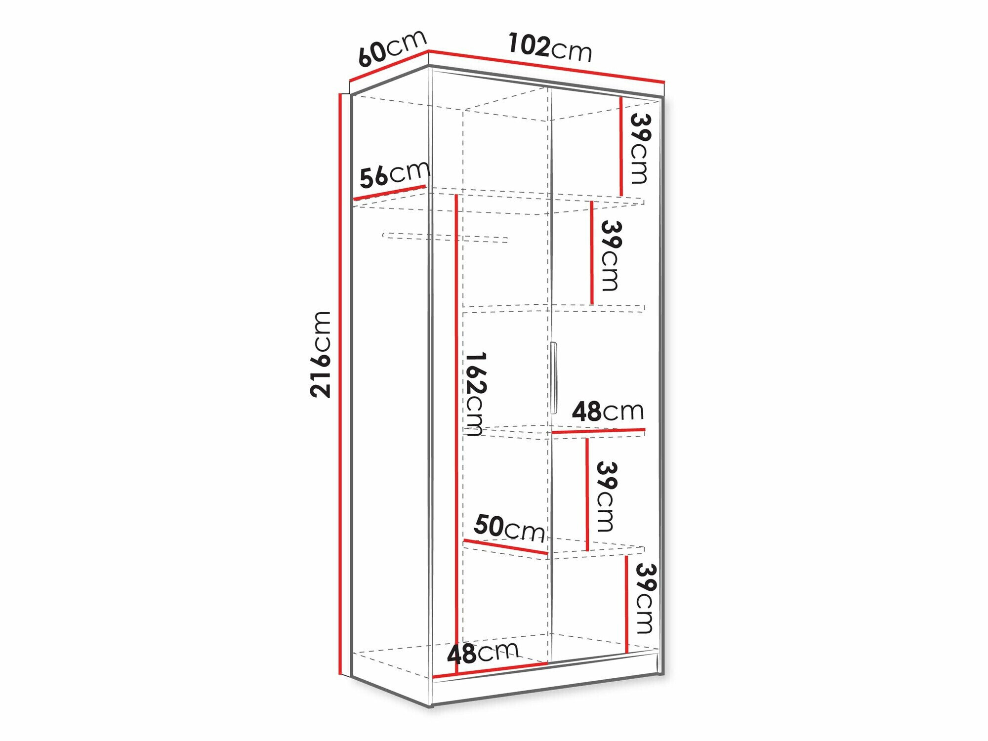Garderobeskab Comfivo Larmire 122 (Hvid)