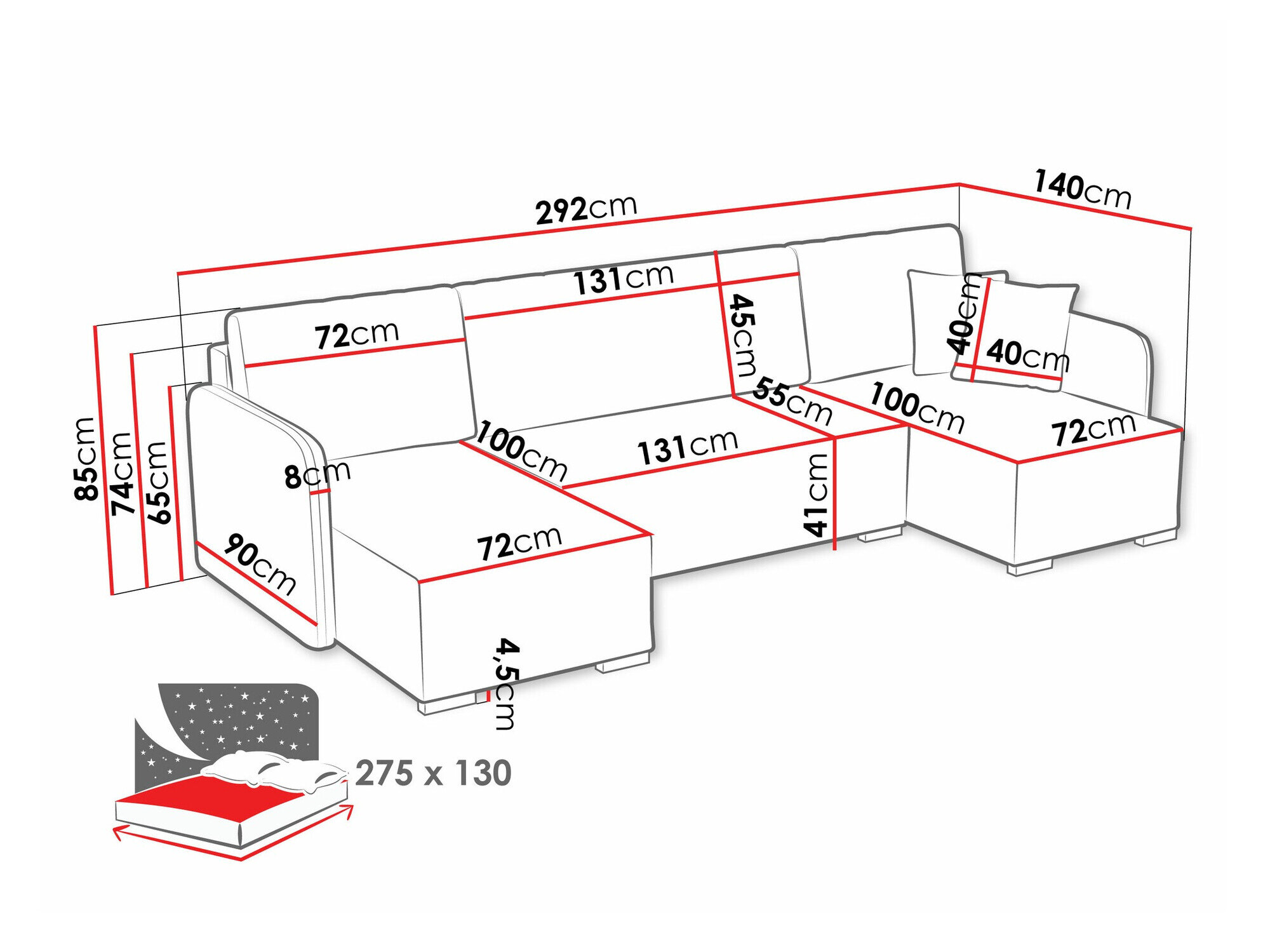 Hjørnesofa Columbus 246 (Velo 627)