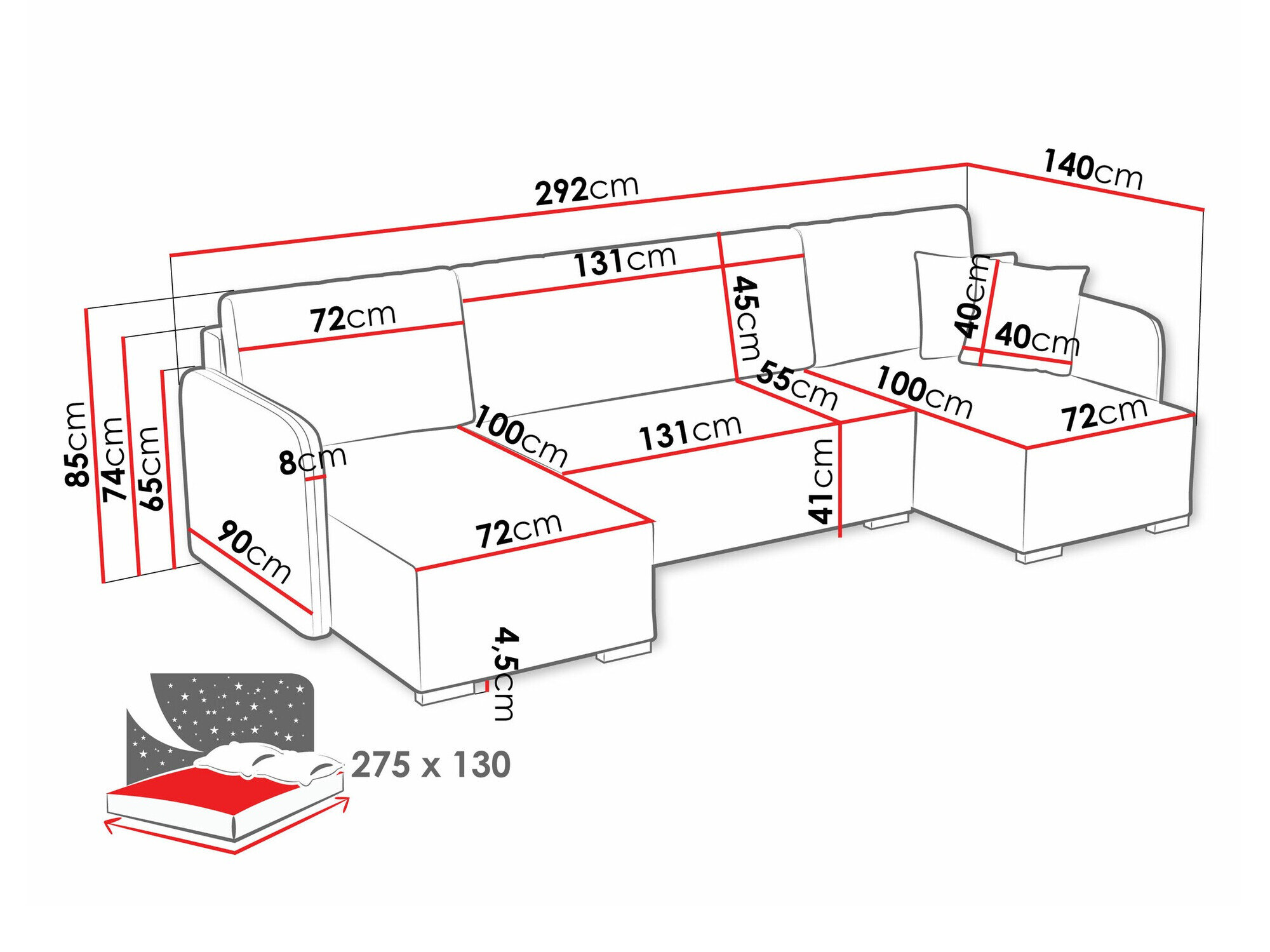 Hjørnesofa Columbus 246 (Velo 635)