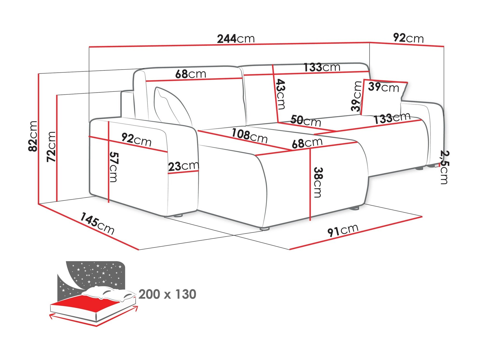 Hjørnesofa Shelton 102 (Poso 14)