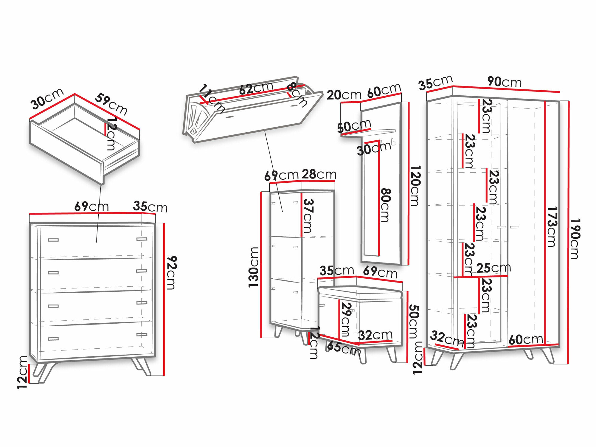 Entrésæt Levtena 105