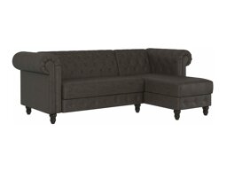 Chesterfield ъглов диван Tulsa 622 (Dakr кафяв)