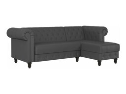 Chesterfield kotna garnitura Tulsa 622 (Temno siva)