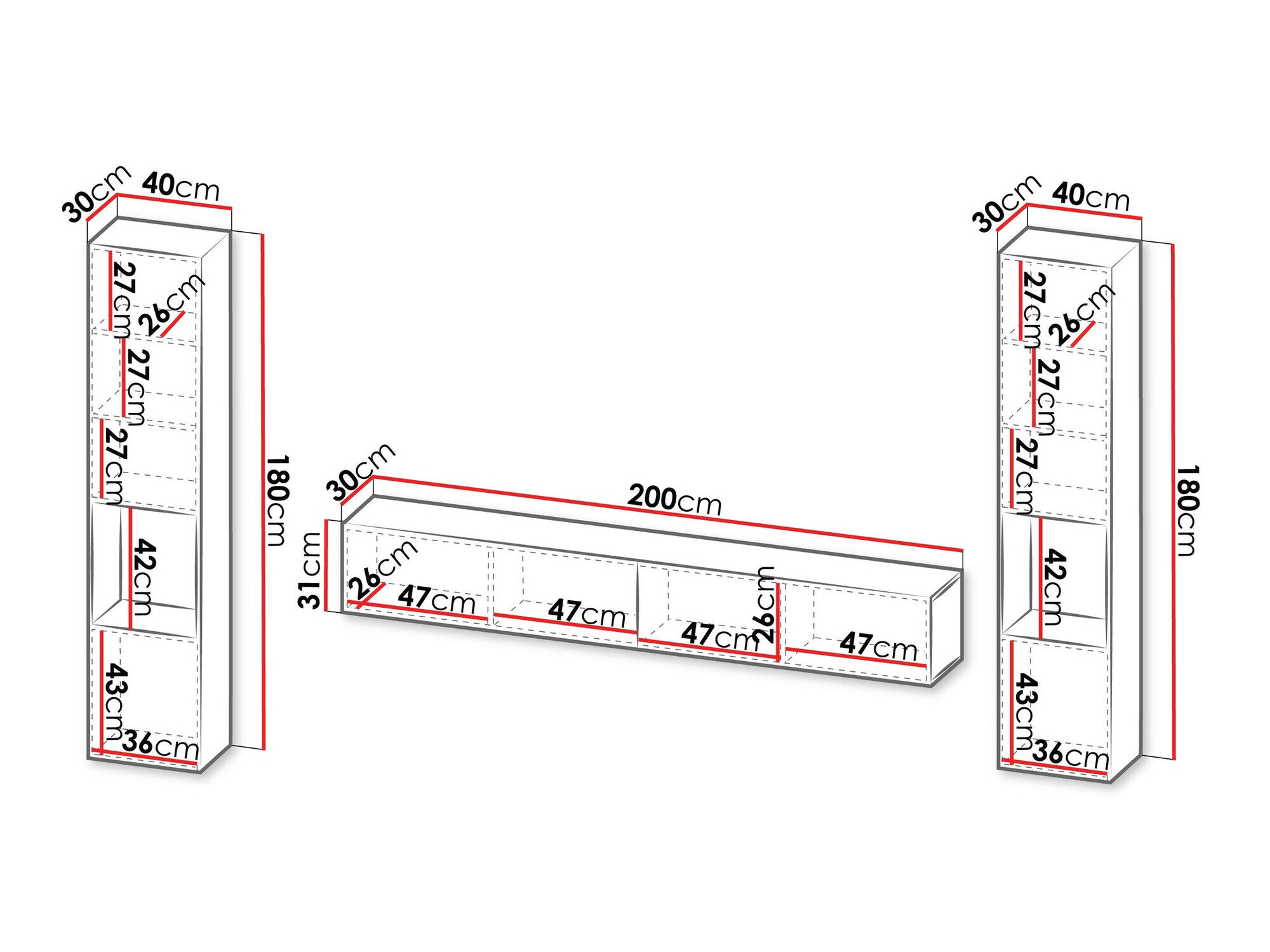 Stuemøbelsæt Species III (Sort + Wotan eg)