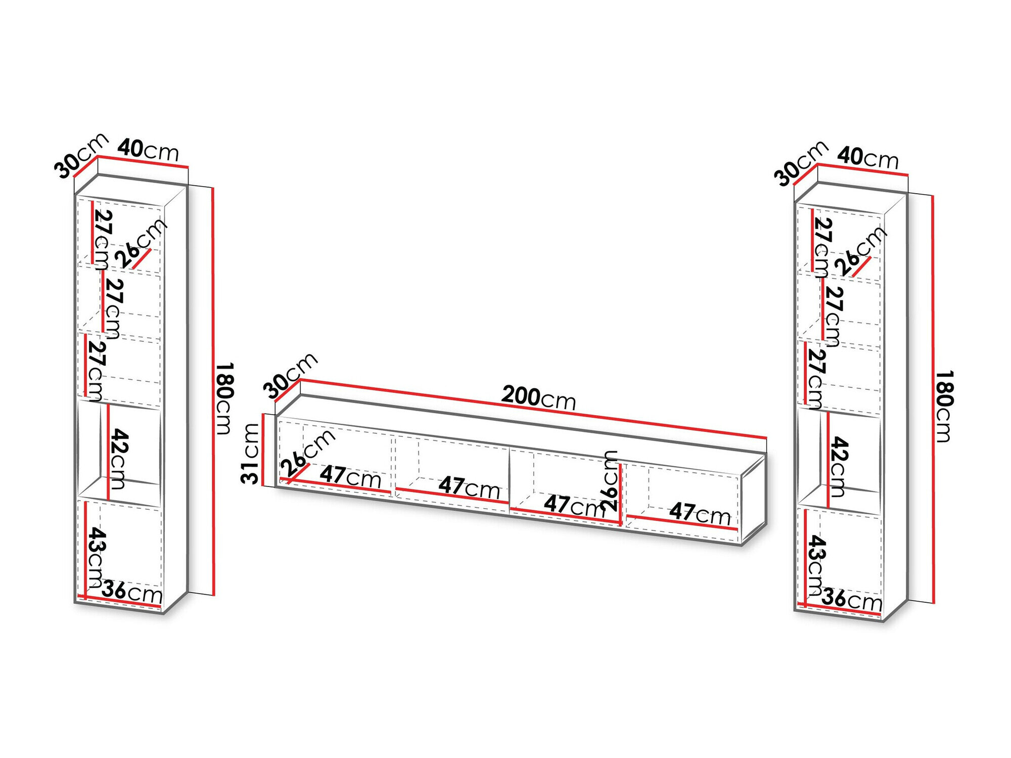 Stuemøbelsæt Species III (Sort)