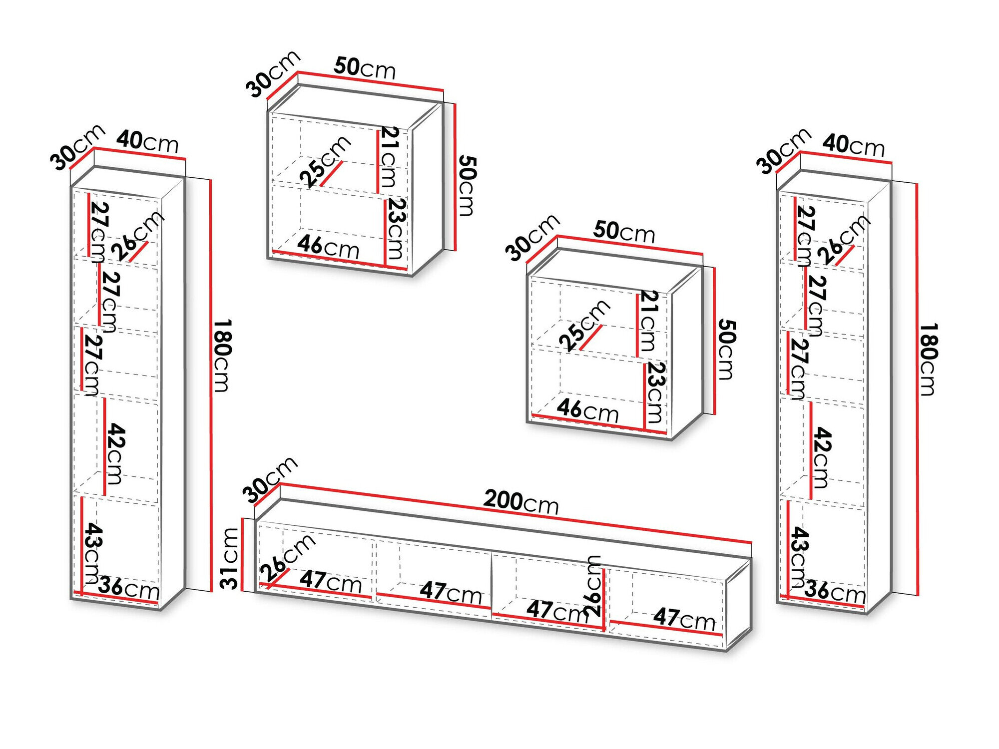 Stuemøbelsæt Calveru 109 (Sort)