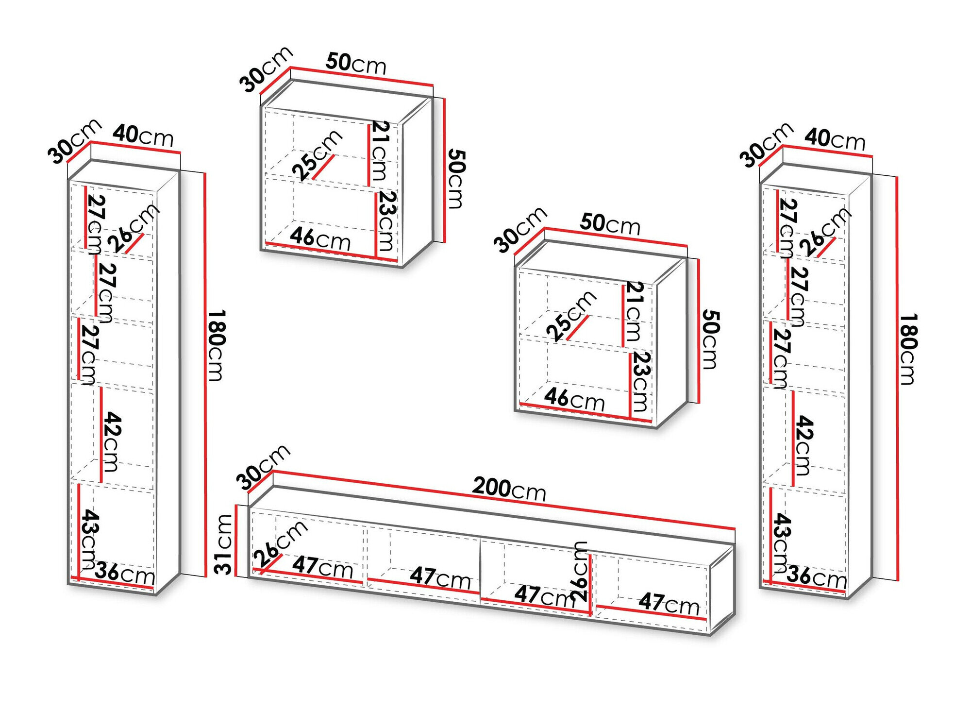 Stuemøbelsæt Species V (Sort + Wotan eg)