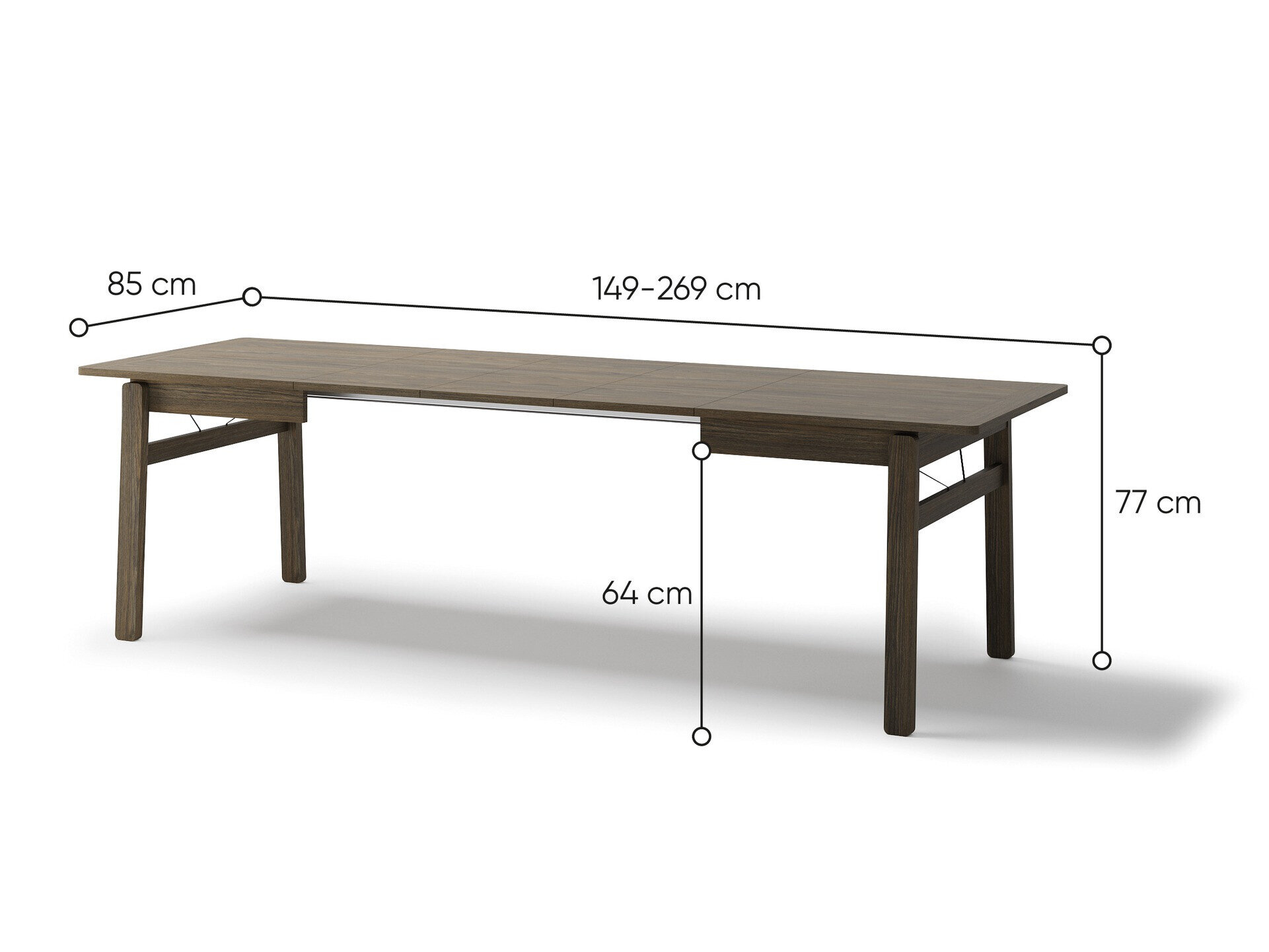 Table Fresno 172 (Chêne foncé)